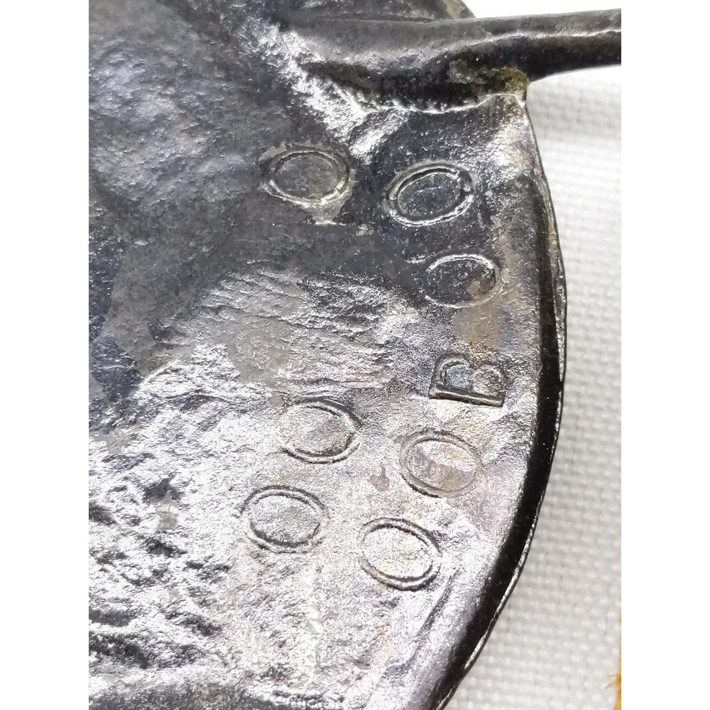 vtg Pewter Face Buckle‎ Russ w/Suede Belt Owl Creature Mask Creations